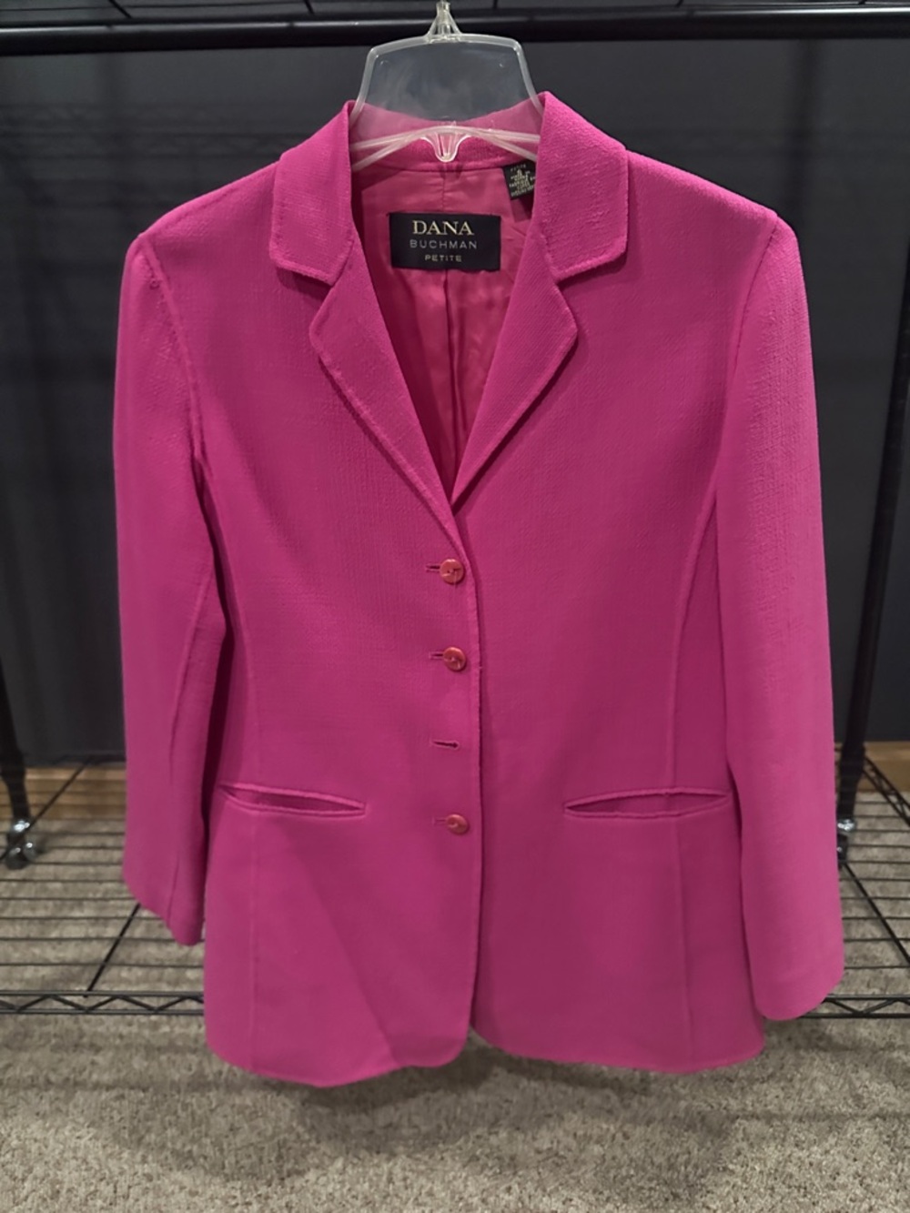 Dana Buchman Petite Fuchsia Notch-Lapel Blazer